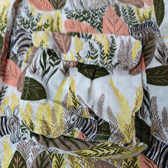 Vintage Hunters Run Woman Small Shirt Zebra Safari Button Up Short Sleeve Nature - Picture 7 of 12